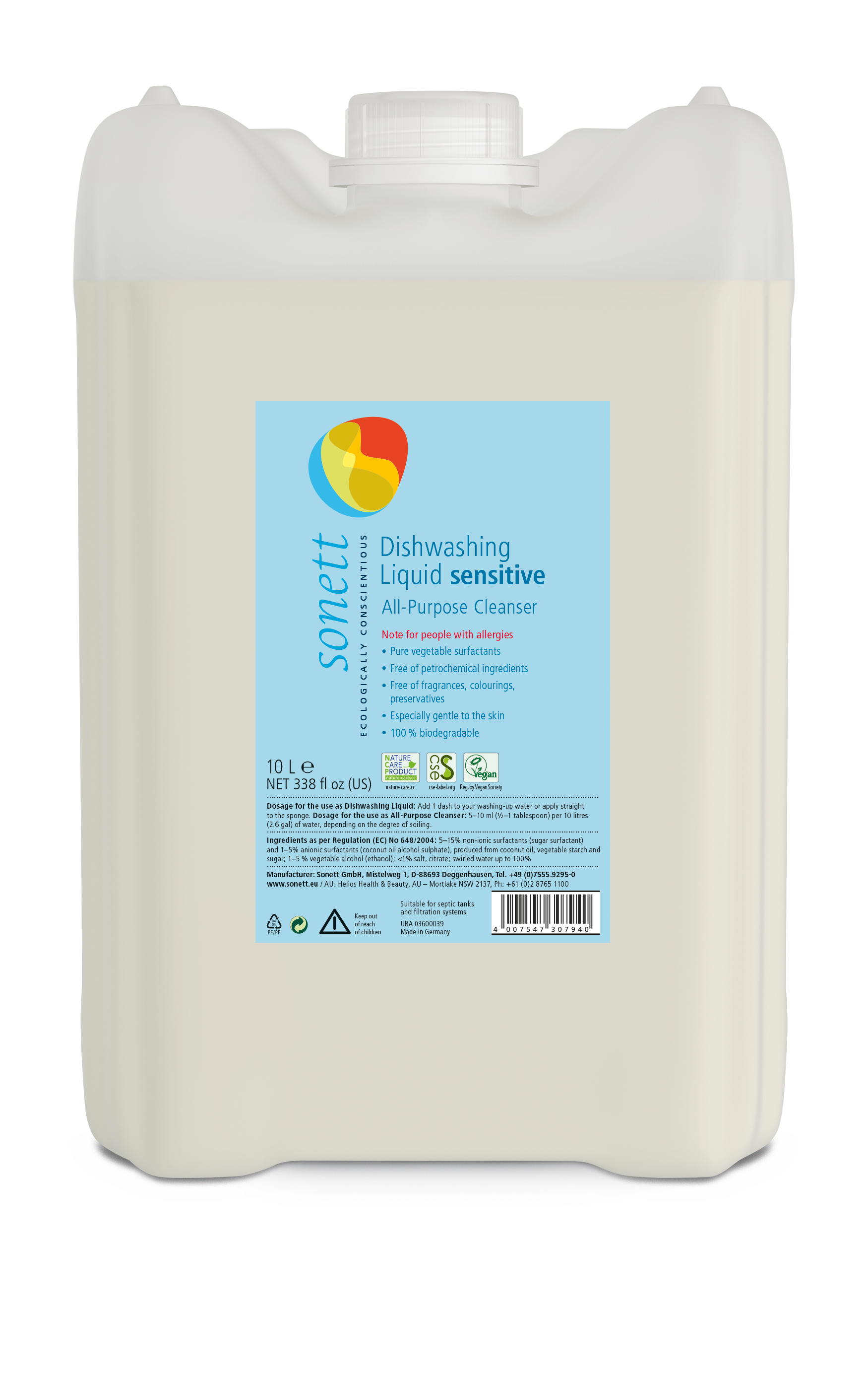 Lõhnatu Vedel Pesupesemisvahend Neutral 10L